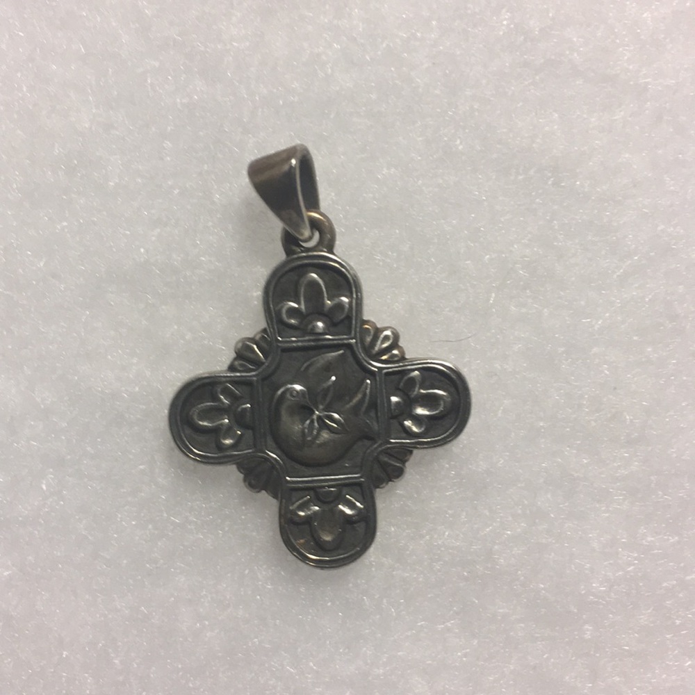 James Avery sterling silver cross with dove